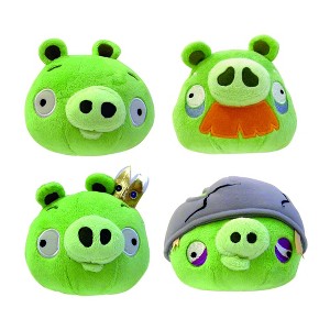 Commonwealth Toys Angry Birds 8" Plush Assortment: Set of 4 Pigs - 1 of 4