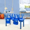 Tangkula Kids Multifunctional Activity Rectangle Table Kids Learn and Play Desk Red/Blue - 4 of 4