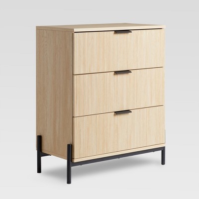 Saracina Home 3 Drawer with Fluted Fronts Dresser