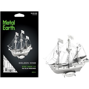Model Kit Golden Hind Galleon (Moderate Difficulty) Steel Model Kit by Metal Earth - 1 of 4