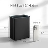 Aoibox Small Metal Trash Can, 2.1 Gallon Slim Wastebasket for Bathroom, Bedroom, Office, Kitchen, Under Sink (Matte Black) - 2 of 4