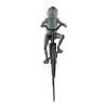 SPI Home Frog on Bicycle Garden Sculpture – 20" Cast Aluminum Verdigris Outdoor Statue with Whimsical Cycling Design - 2 of 4
