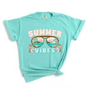 Simply Sage Market Women's Summer Vibes Beach Short Sleeve Relaxed Fit Cropped Tee - 1 of 4