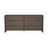 PAGED 6-Drawer Dresser, Modern Minimalist Storage Cabinet with Smooth Drawer Fronts and Rich Wood Grain Texture for Living Room, Hallway - 2 of 4