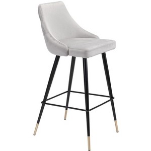 Zuo Piccolo Barstool Gray - 1 of 4