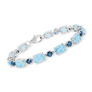 Ross-Simons 19.50 ct. t.w. London and Sky Blue Topaz Bracelet in Sterling Silver - 1 of 4