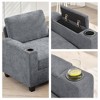 Hyleory Upholstered Chenille Storage Reception Loveseat for Living Room Bedroom - 3 of 4