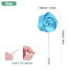 Unique Bargains Wedding Groom Boutonnieres Rose Flower Lapel Pins for Men 1 Pc - 3 of 4
