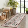 Area Rugs for Living Room Washable Neutral Geometric Low Pile Non-Slip Soft Print Pattern Rug Bedroom Dining Room - 3 of 4
