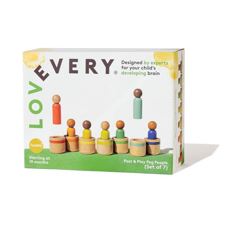 Lovevery Post &#38; Play Peg People Baby Toy - 7ct, 4 of 15
