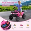 Costway Kids Ride On Electric ATV 6V 4-Wheeler Quad Car with One-Button Start Tread Tires Black/Navy/Red/Pink - 3 of 4