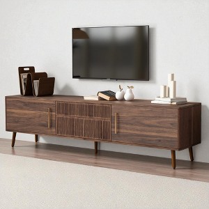 Mid Century TV Stand with 2 Drawers, Media Console Table for TVs up to 80'',Entertainment Center with Storage for Living Room,Bedroom,Home Theatre - 1 of 4