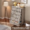 Fluted Dresser for Bedroom with 5 Deep Drawers, 47.2 in Tall Chest of Drawers, Curved Profile Design, Modern Wooden Dresser, for Living Room - 3 of 4