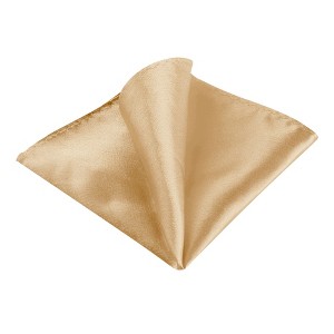 INSPIRE CHIC Men's Wedding Party Solid Color Self-Folded Pocket Squares - 1 of 4