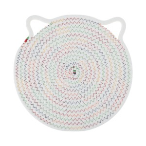 Unique Bargains Single Cat-Ear Shape Heat Resistant Trivet Mat Cotton 9.45"x9.45"x0.31" - 1 of 3