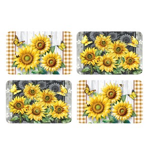 Briarwood Lane Summer Double Sided Placemat (4-pack) 17x11.25 Elegant Sunflowers For Summer Butterflies Placemat - 1 of 4