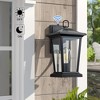 C Cattleya 1-Light Matte Black Dusk to Dawn Outdoor Wall Light with Clear Tempered Glass - image 2 of 4