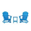 WestinTrends 3 Piece set Outdoor Patio Poly Adirondack rocking chairs with side table - 3 of 4