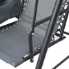 Resenkos 2-Person Swing With Canopy, Storage, Cup Holder, Blue, Outdoor Porch Seating, Blue - 3 of 4