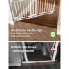GROWNSY Baby Gate for Stairs- No Bottom Bar, Adjustable Width 29.8” to 43.5” for Child and Pet, with Auto-Close & One-Hand Operation, White - 2 of 4