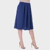 24seven Comfort Aapparel Womens Pleated Elastic Waist Knee Length Pocket Skirt - 2 of 4