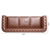 NicBex 84.65" Chesterfield Sofa with Rolled Arm, Modern PU Leather 3 Seater Sofa Couch, Upholstered Vintage Couch for Living Room - 3 of 4