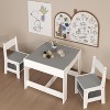 KTMBDW Kids Table and Chair Set,3 in 1 Wooden Activity Table with Storage Drawer for Toddlers Drawing, Reading, Crafts,Table Set for Nursery, Playroom - 2 of 4