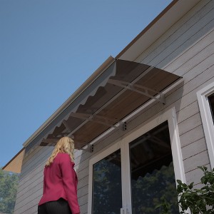 Sapphtopaz Window Awning Door Canopy Exterior 79" x 34" Awnings for Doors Polycarbonate Aluminum Alloy with Valance - 1 of 4