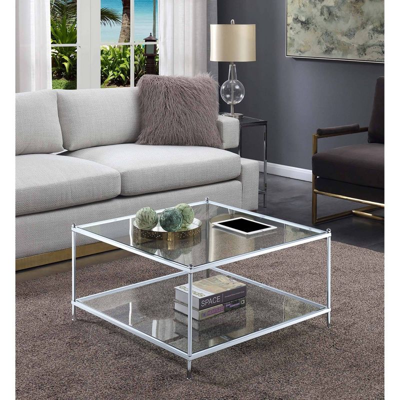 Royal Crest Square Coffee Table Chrome - Breighton Home, 3 of 5