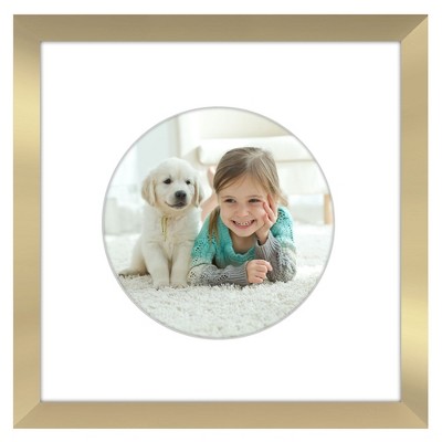 Americanflat 12" x 12" Picture Frame with Mat - Round & Heart Designs - Stylish Decor for Living Rooms, Dorms, Offices & More
