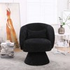 Swivel Accent Chair Armchair, Round Barrel Chair in Fabric for Living Room Bedroom - 3 of 4