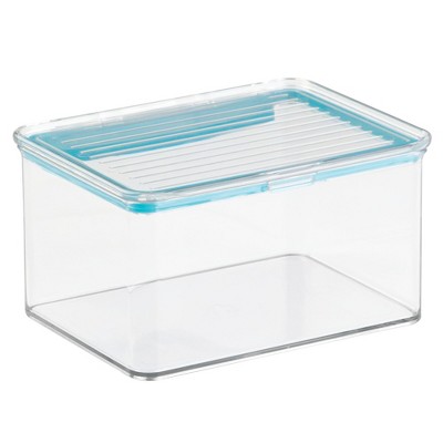 iDesign Plastic BPA-Free Pantry Food Storage Organizer Bin with Air-Tight Hinged Lid - Clear