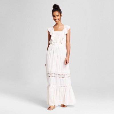 womens cream maxi dress