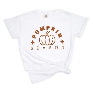 Simply Sage Market Women's Pumpkin Season Pumpkin Short Sleeve Garment Dyed Tee - 1 of 2
