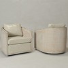 KINWELL 100% Top Grain Genuine Leather Swivel Armchair, Set of 2 - 4 of 4