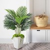 Wikineon Fake Palm Trees 4 Ft Artificial Tropical Silk Plant-Tall Faux Faux Areca Palm Plants,Tall Artificial Plants Indoors and Outdoors in Pot - 4 of 4