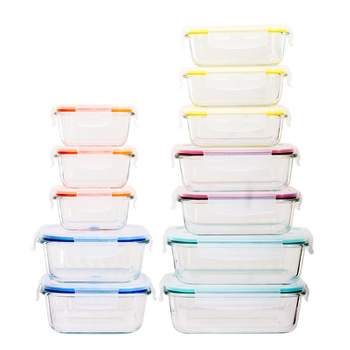 Lexi Home Durable Borosilicate Glass 12-Piece Food Storage Container Set