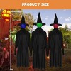 3PCS Halloween Standing Ghost Decoration with Sound & Lighted Head ¨C Outdoor Scary Prop, Durable Weather-Resistant Yard Decor for Spooky Display - 3 of 4