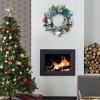 Artificial Xmas Cedar Tree and House Garland Ornament, Christmas Garland for Mantle Fireplace Stairs Indoor Outdoor Front Door Porch - 2 of 4