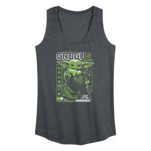 Women's - Star Wars - The Mandalorian Grogu Digital Graphic Racerback Tank - 1 of 4