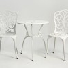 3-Piece Cast Aluminum Patio Bistro Set, Rust-Resistant Outdoor Seating Set with Floral Design, Patio Small Space Chat Sets for Balcony-The Pop Home - 2 of 4