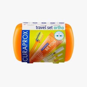 Curaprox Ortho Travel Set Orange, Complete On-the-Go Oral Care for Braces - 1 of 4