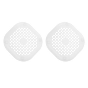 Unique Bargains Shower Drain Hair Catcher Square Drain Cover with Suction Cup Silicone Strainer Hair Stopper - 1 of 4