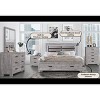 Vynxaria Farmhouse Style Light Gray 2-Drawer Nightstand, Paper Finish, Spacious Storage, MDF/Plywood/Solid Wood Build - 4 of 4