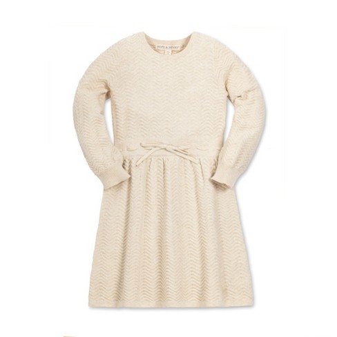 Hope & Henry Girls' Long Sleeve Ruffle Trim Dress, Kids : Target