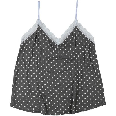 P.J. Salvage Womens Lace-Trimmed Pajama Sleep Cami Tank Top