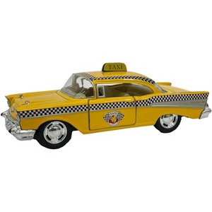 KiNSMART 1957 Chevy Bel Air Coupe Classic ?? Taxi Cab 5" 1:40 Scale Die Cast Metal Model Toy Car - 1 of 4