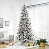 NicBex 9ft Snow Flocked Artificial Christmas Tree Hinged Full Tree with 2068 Branches Tips and Metal Stand for Decoration, White - 3 of 4