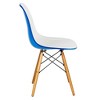 LeisureMod Cresco Mid-Century Modern Acrylic Dining Chair with Wooden Dowel Eiffel Legs – Kitchen & Dining Room Chair - 3 of 4