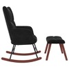 vidaXL Rocking Chair with Ottoman Black Velvet - 4 of 4